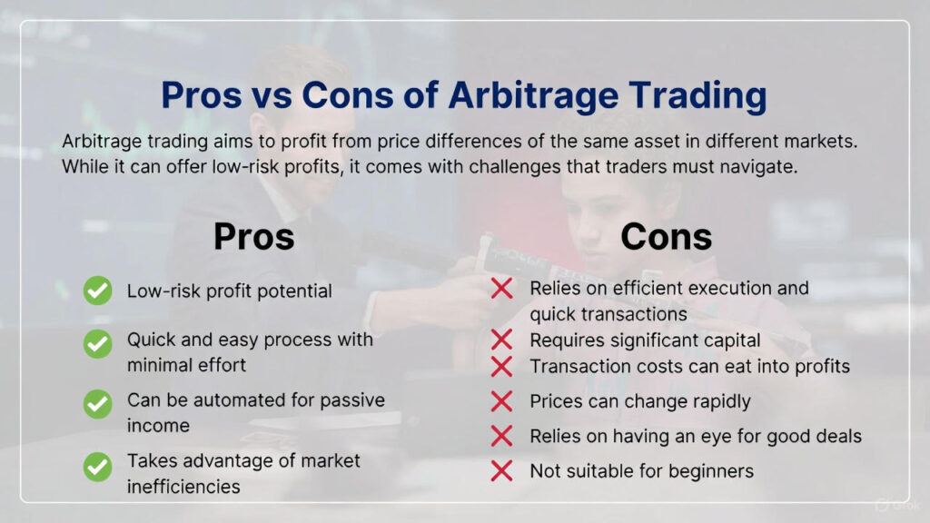 Pros vs Cons of Arbitrage Trading