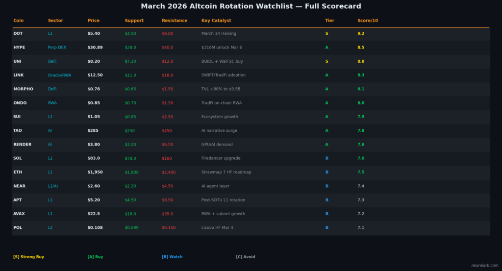 Complete Watchlist Scorecard Table