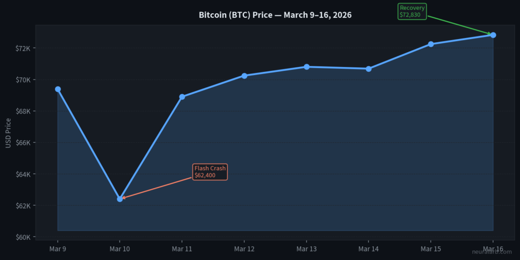 Bitcoin Price Action: The Flash Crash & Recovery