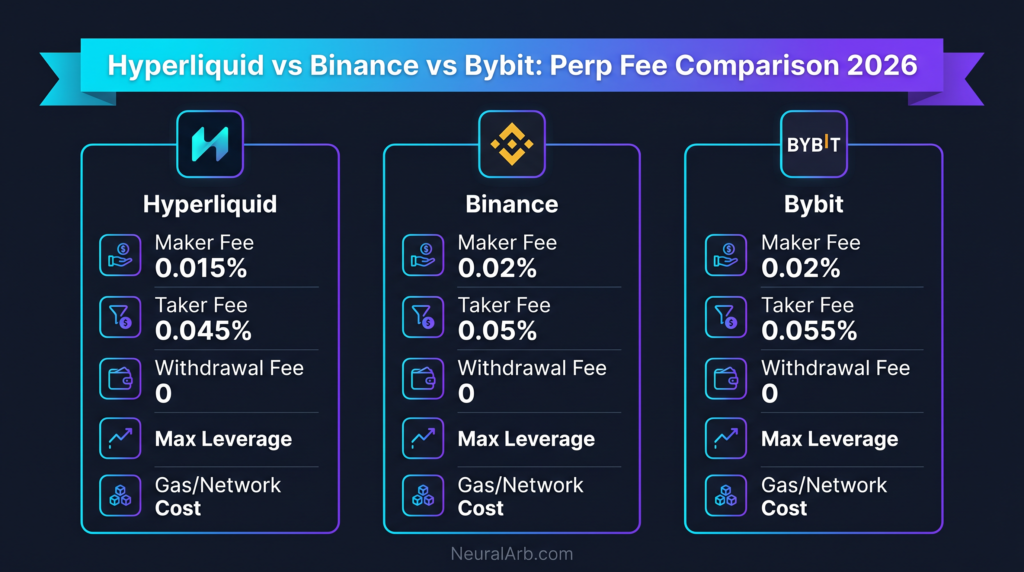 Hyperliquid vs CEXs: Fee Comparison Infographic