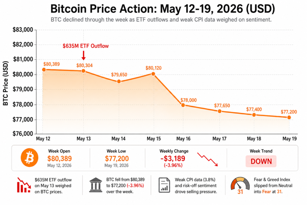 BTC Price Action May 12–19, 2026