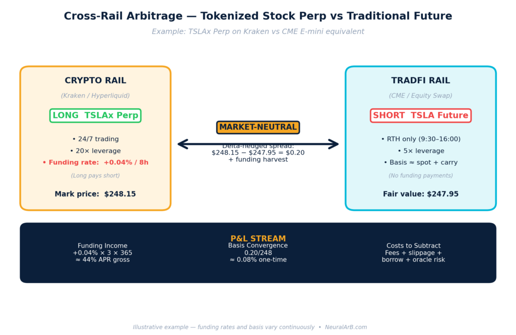 Cross-Rail Arbitrage Flow Diagram