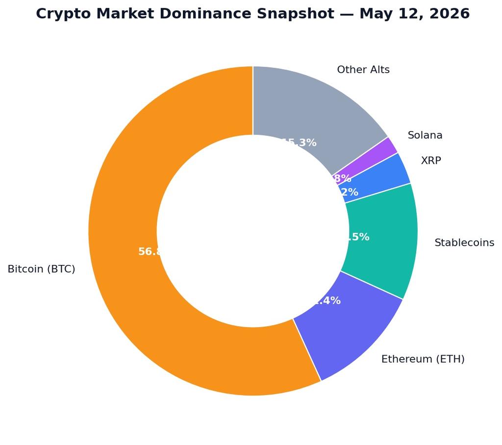 Crypto Market Update Dominance Snapshot - May 12, 2026