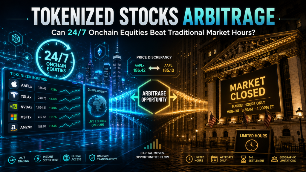 Tokenized Stocks Arbitrage: Can 24/7 Onchain Equities Beat Traditional Market Hours?